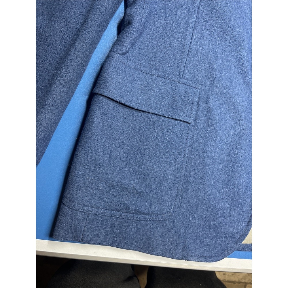 Vintage Pendleton Sport Coat Blazer Mens 44 Blue Wool Two Button‎ Elbow Patches - Picture 3 of 16